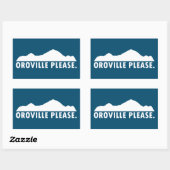 Oroville California alsjeblieft Rechthoekige Sticker (Vel)