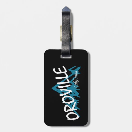 Oroville California Mountains Bagagelabel (Achterkant verticaal)