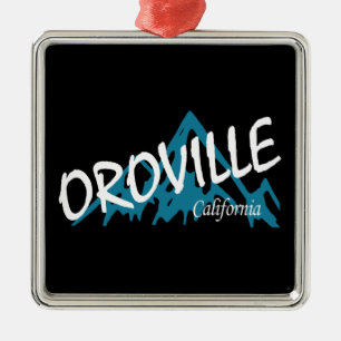 Oroville California Mountains Metalen Ornament