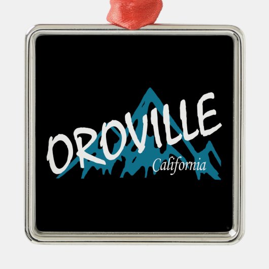 Oroville California Mountains Metalen Ornament (Voorkant)