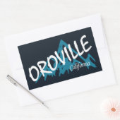 Oroville California Mountains Rechthoekige Sticker (Envelop)