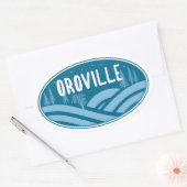 Oroville California Outdoors Ovale Sticker (Envelop)