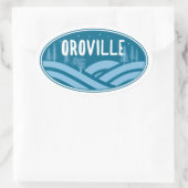 Oroville California Outdoors Ovale Sticker (Tas)
