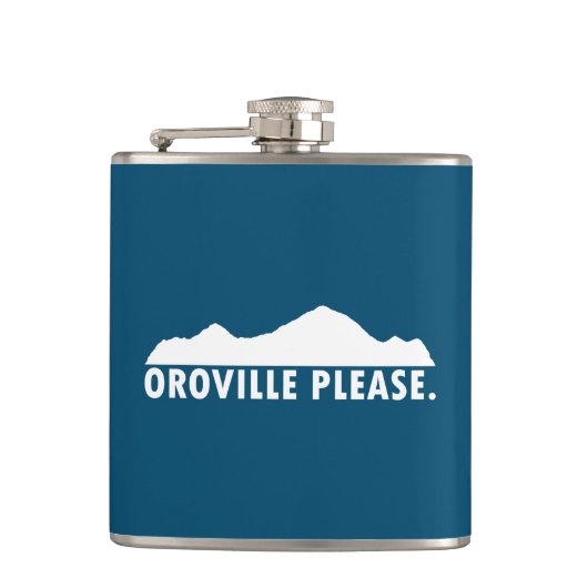 Oroville Californië Alsjeblieft Heupfles (Voorkant)
