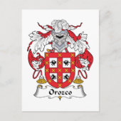 Orozco Family Crest Briefkaart (Voorkant)