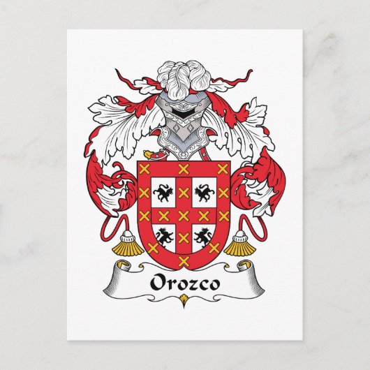 Orozco Family Crest Briefkaart (Voorkant)