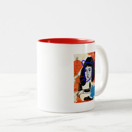 Orphan Black | Abstract MK Clone - Project Leda Tweekleurige Koffiemok (Voorkant rechts)