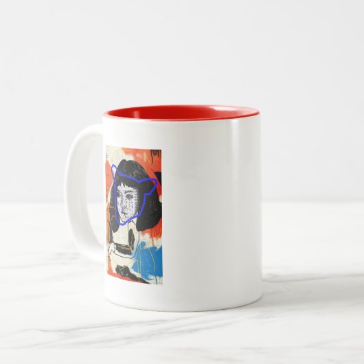 Orphan Black | Abstract MK Clone - Project Leda Tweekleurige Koffiemok (Voorkant links)