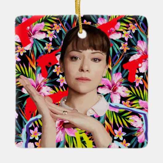 Orphan Black | Alison - Floral Pattern Keramisch Ornament (Voorkant)