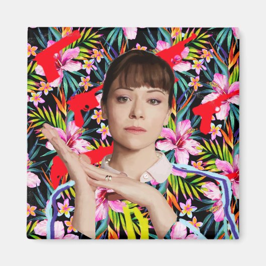 Orphan Black | Alison - Floral Pattern Magneet (Voorkant)