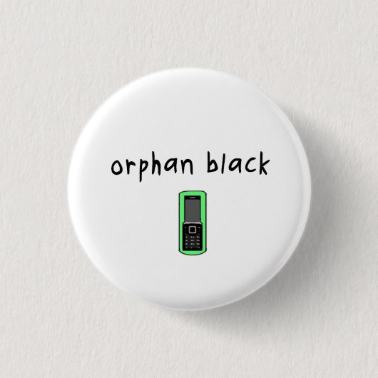 Orphan Black badge / Button - Green Clone Phone (Voorkant)