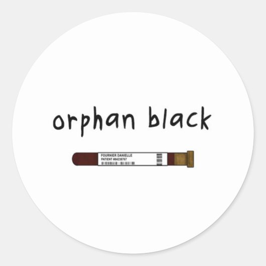 Orphan Black badge / knop - injectieflacon Ronde Sticker (Voorkant)