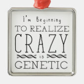 Orphan Black | Crazy is Genetisch Metalen Ornament (Voorkant)