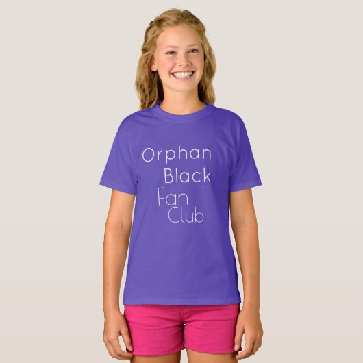 Orphan Black Fan Club bloklettertype T-shirt (Voorkant volledig)