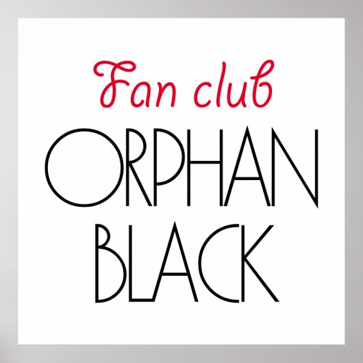 Orphan Black fan club Poster (Voorkant)