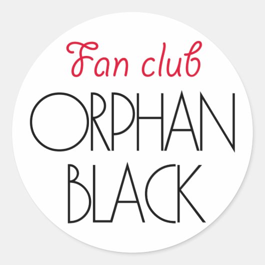 Orphan Black fan club Ronde Sticker (Voorkant)
