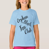 Orphan Black Fan Club tilty script schrijven T-shirt (Voorkant)