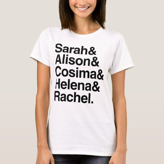 Orphan Black | Helvetica-ontwerp T-shirt (Voorkant)
