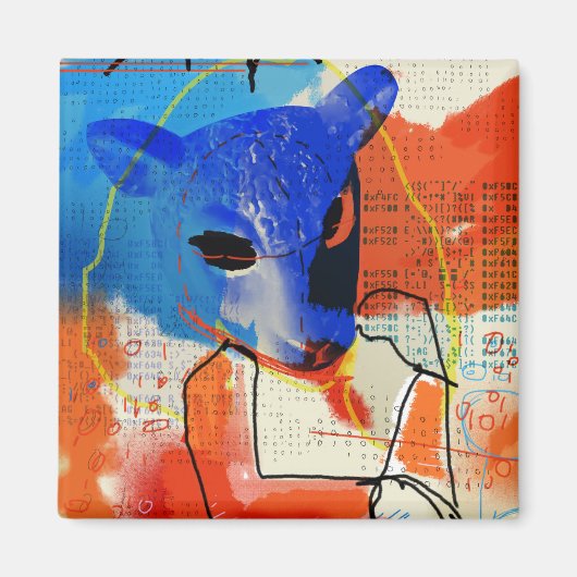 Orphan Black | MK - Sheep Mask Silhouette Magneet (Voorkant)