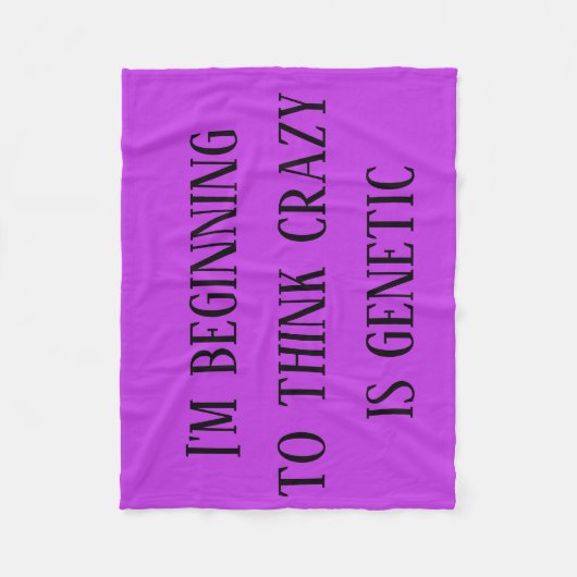 Orphan Black quote, gek is genetisch, formeel afdr Fleece Deken (Voorkant)