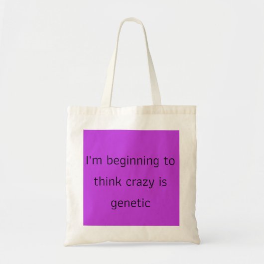 Orphan Black quote I', begint te denken dat crzy i Tote Bag (Voorkant)