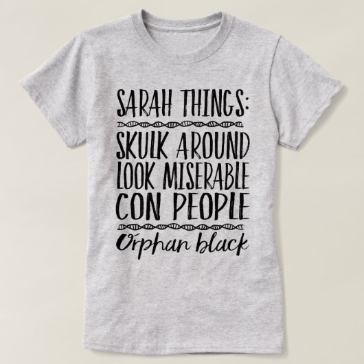 Orphan Black Sarah Graphic T-shirt (Design voorkant)