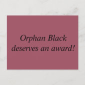 Orphan Black verdient een award statement Briefkaart (Voorkant)