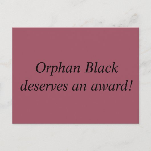 Orphan Black verdient een award statement Briefkaart (Voorkant)