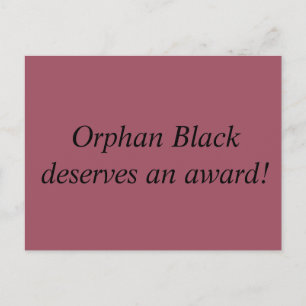 Orphan Black verdient een award statement Briefkaart