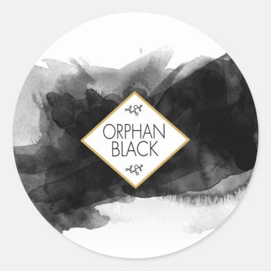 Orphan Black Waterverf Ronde Sticker (Voorkant)