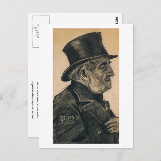 Orphan Man met Top Hat, Vincent van Gogh Briefkaart (Voorkant / Achterkant)