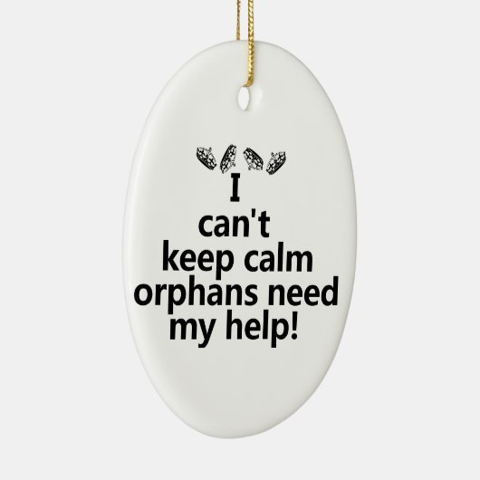 Orphans hebben mijn hulp nodig keramisch ornament (Rechts)