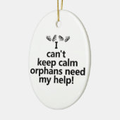Orphans hebben mijn hulp nodig keramisch ornament (Links)