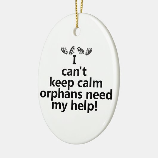 Orphans hebben mijn hulp nodig keramisch ornament (Links)