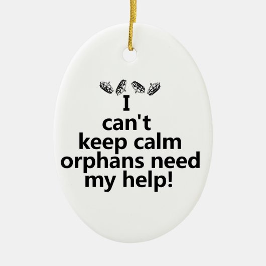 Orphans hebben mijn hulp nodig keramisch ornament (Voorkant)