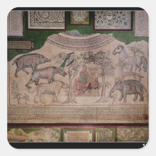 Orpheus charmant de dieren vierkante sticker