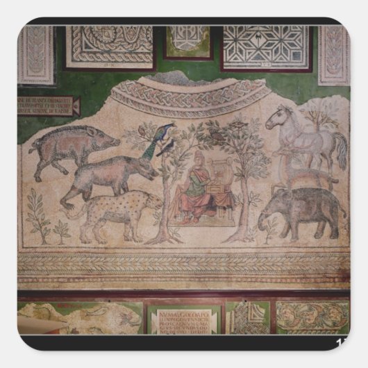 Orpheus charmant de dieren vierkante sticker (Voorkant)