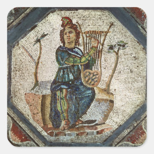 Orpheus Charming the Animals Vierkante Sticker