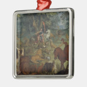 Orpheus Charming the Beasts (olie op het paneel) Metalen Ornament (Links)