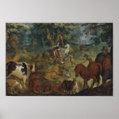 Orpheus Charming the Beasts (olie op het paneel) Poster (Voorkant)
