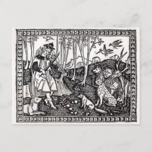 Orpheus die aan de dieren speelt, 1500 briefkaart