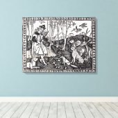 Orpheus die aan de dieren speelt, 1500 canvas afdruk (Insitu (Houten vloer))