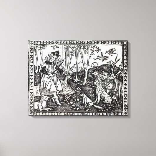 Orpheus die aan de dieren speelt, 1500 canvas afdruk (Voorkant)
