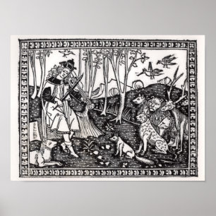 Orpheus die aan de dieren speelt, 1500 poster