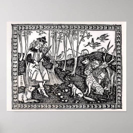 Orpheus die aan de dieren speelt, 1500 poster (Voorkant)