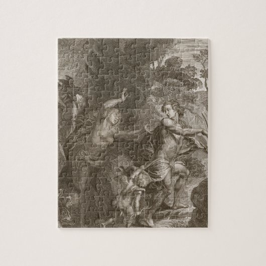 Orpheus, die Eurydice uit de hel leidt, kijkt teru Legpuzzel (Verticaal)