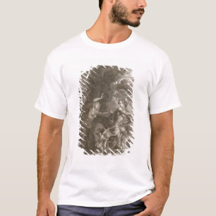 Orpheus, die Eurydice uit de hel leidt, kijkt teru T-shirt