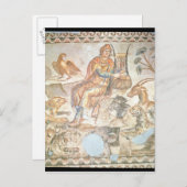 Orpheus die tegen de dieren speelt, Romeinse mozaï Briefkaart (Voorkant / Achterkant)