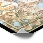 Orpheus die tegen de dieren speelt, Romeinse mozaï Poster (Hoek)