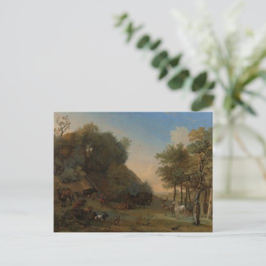 Orpheus en de dieren briefkaart (Staand voorkant)